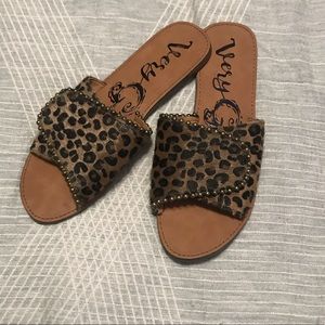Cheetah print sandals
